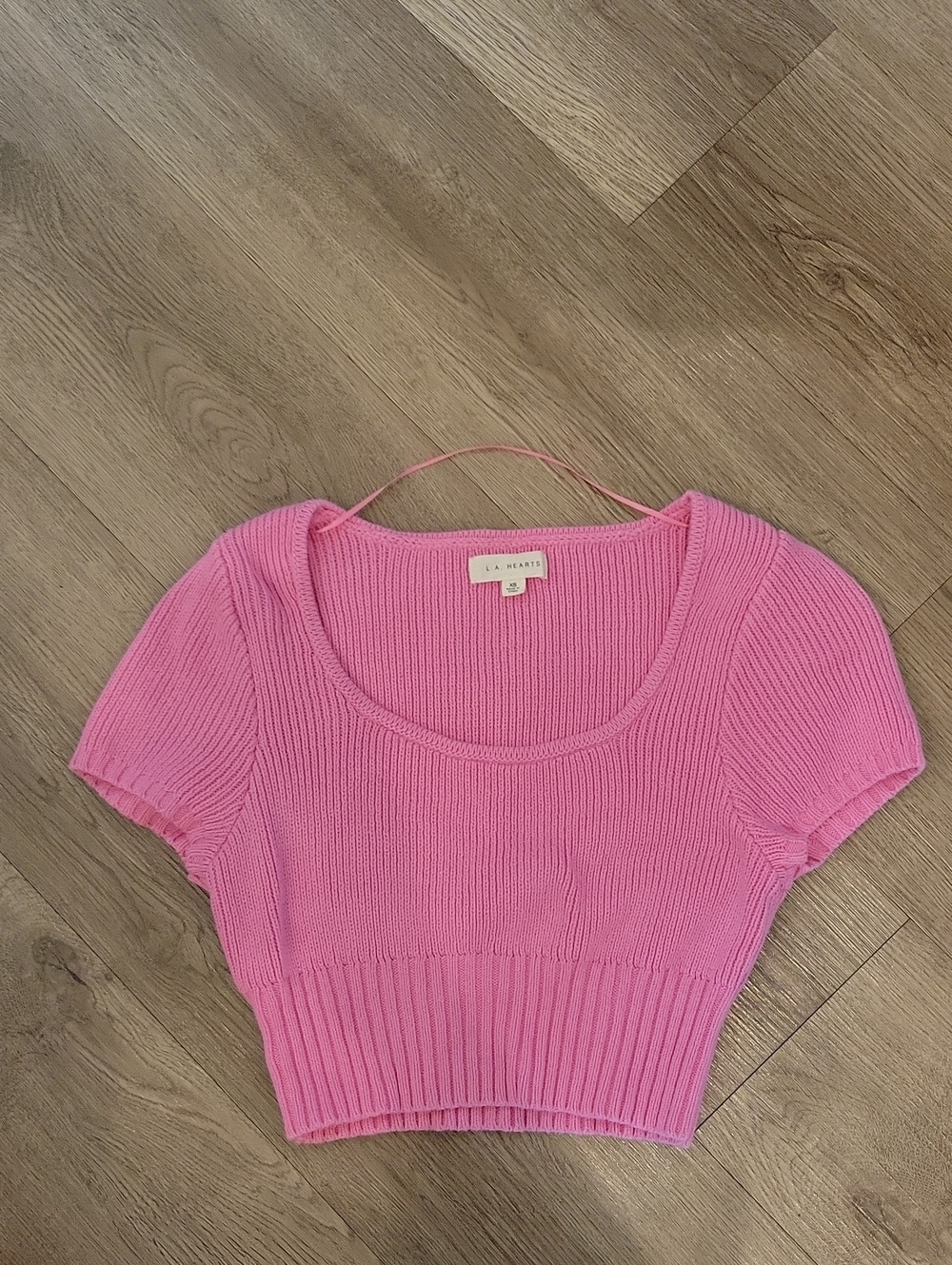 Like New Pink LA Hearts Crop Sweater